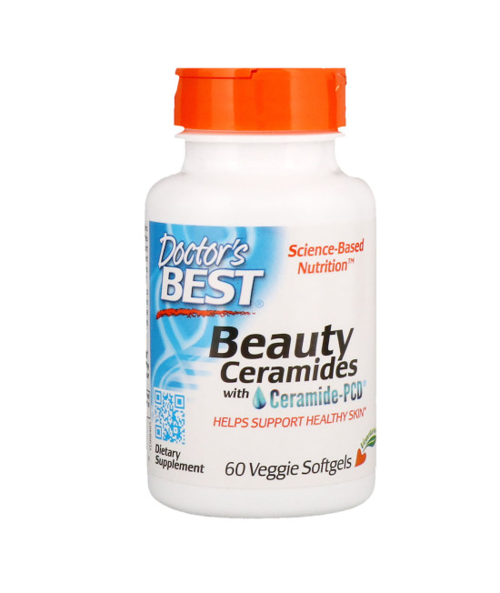 Doctor's Best, Beauty Ceramides with Ceramide-PCD, 60 Veggie Softgels