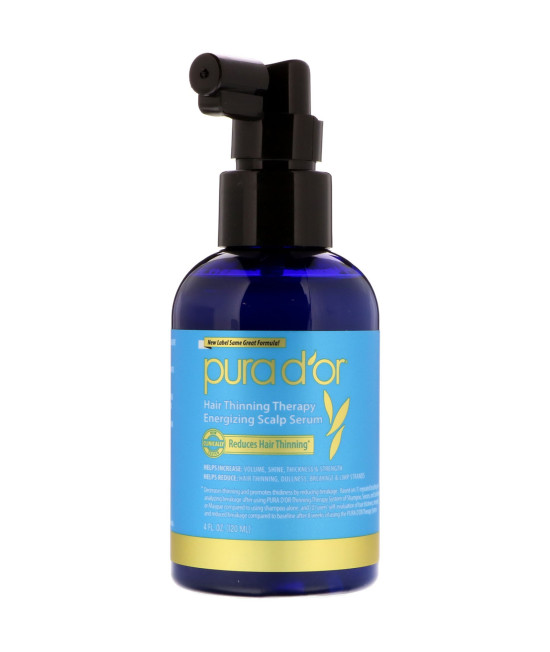 Pura D'or, Hair Thinning Therapy Energizing Scalp Serum, 4 fl oz (120 ml)