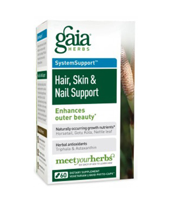 Gaia Herbs, Hair, Skin & Nail Support, 60 Vegetarian Liquid Phyto-Caps