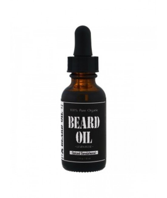 Leven Rose, 100% Pure Organic Beard Oil, Spiced Sandalwood, 1 Fl Oz (30 Ml)