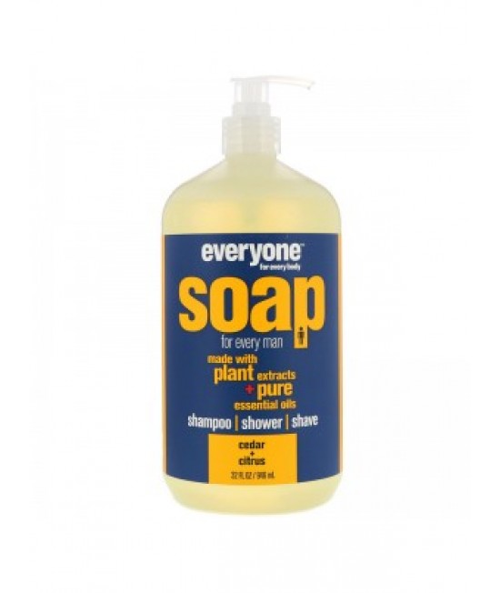 EO Products, Everyone Soap For Every Man, Cedar + Citrus, 32 Fl Oz (946 Ml)