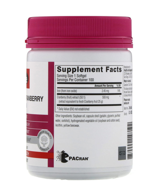 Swisse, Ultiboost, High Strength Cranberry, 25,000 mg, 100 Softgels