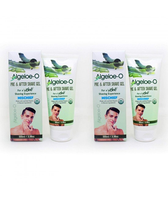 Aloevera Pre And After Shave Gel-Musk ,100 ml (3.38 Oz.), Pack Of 2