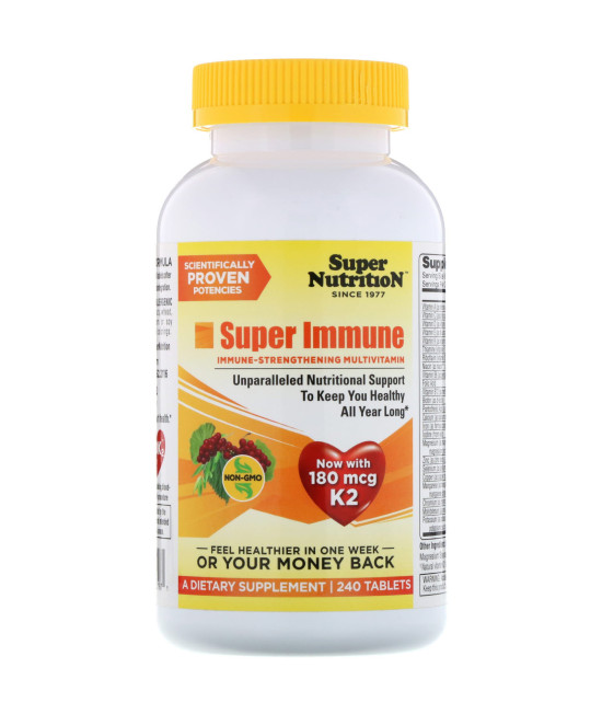 Super Nutrition, Super Immune, Immune-Strengthening Multivitamin, 240 Tablets