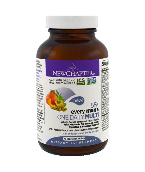 New Chapter, 55+ Every Man's One Daily Multi, 72 Veggie Tabs